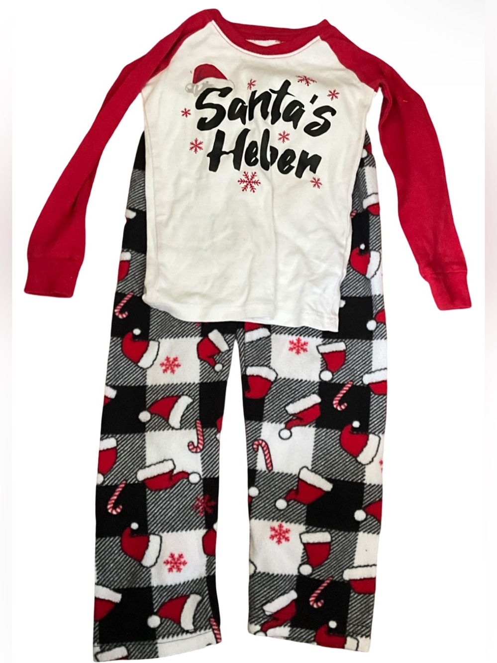 PJ Place Santa’s Helper Fleece Pajama Set Boys Size 4T 2-Piece Holiday PJs
